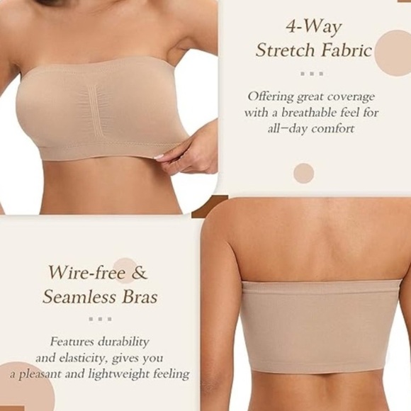 NIP - Wire Free Strapless Seamless Stretch Bra - Picture 6 of 6